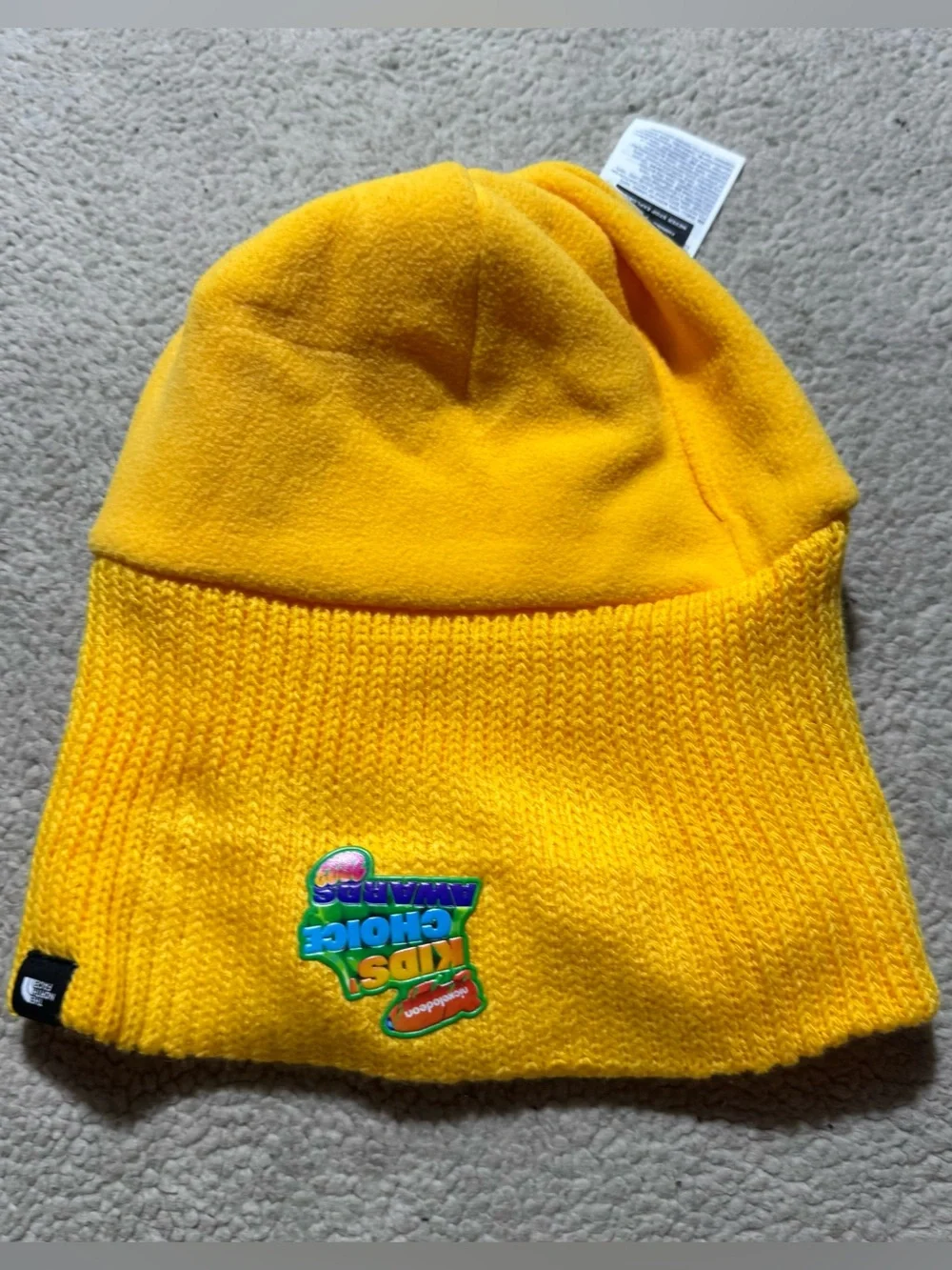 The North Face Beanie Adult OS Nickelodeon Kids Choice Award 2023 Patch Yellow